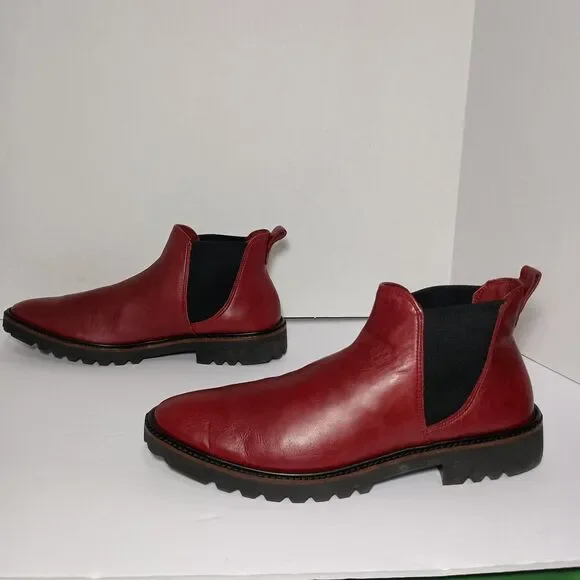 Ecco Red Ankle Boots - Picture 11 of 16